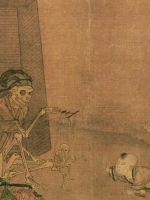 《骷髅幻戏图》描绘了什么画面？作者李嵩想表达什么？