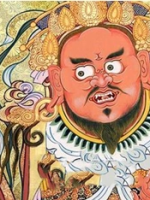 广目尊天王：佛教的四大护法之一，梵名为“毗留博叉”